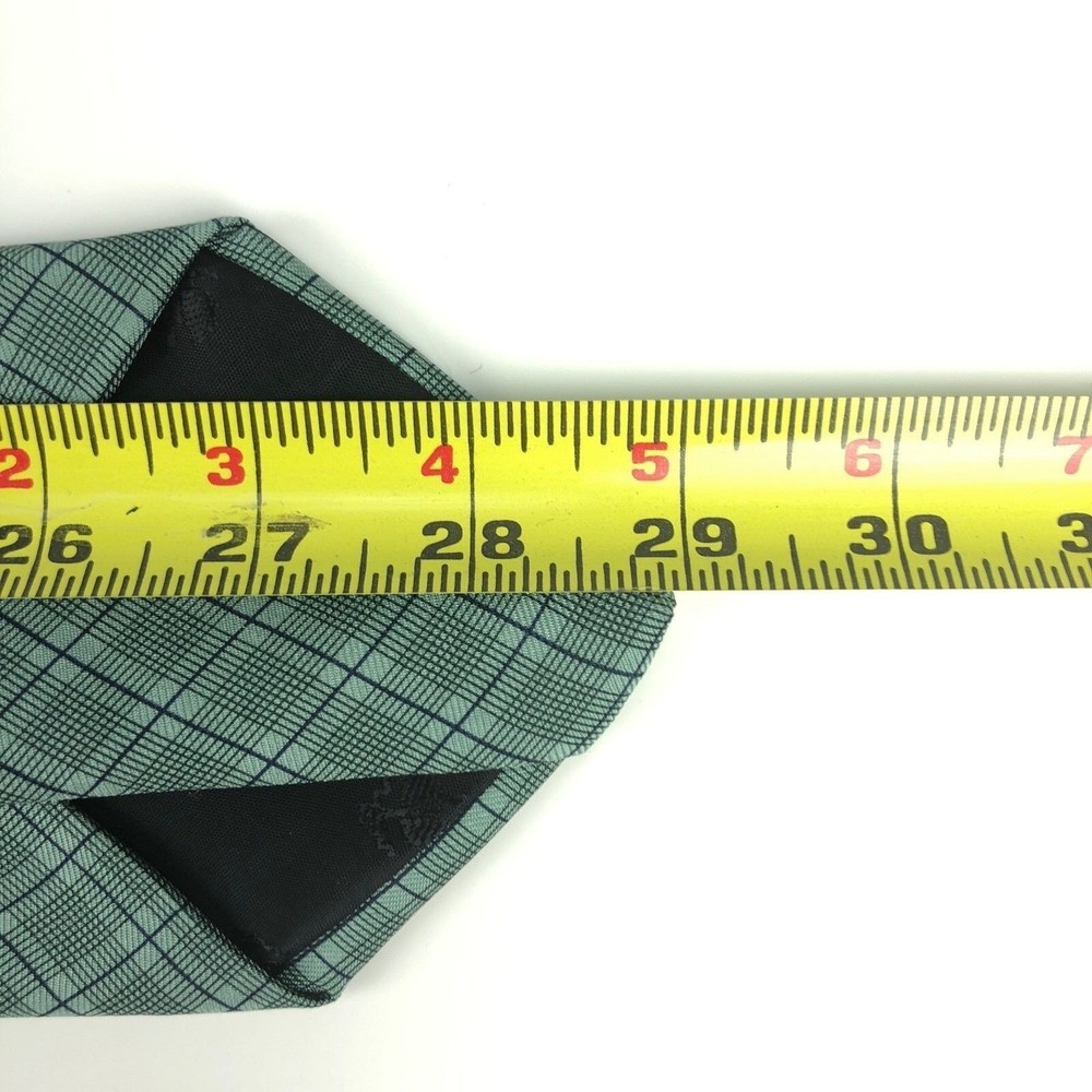 Brooks Brothers Men's 100% Silk Green Black Striped Plaid Necktie Tie NWT NEW - Picture 9 of 9